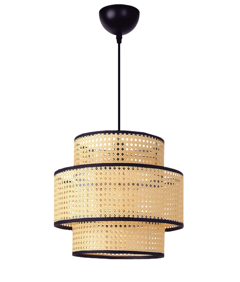 Heronia ΗΚ-VIENNA Κρεμαστό Φωτιστικό Οροφής Rattan Μονό